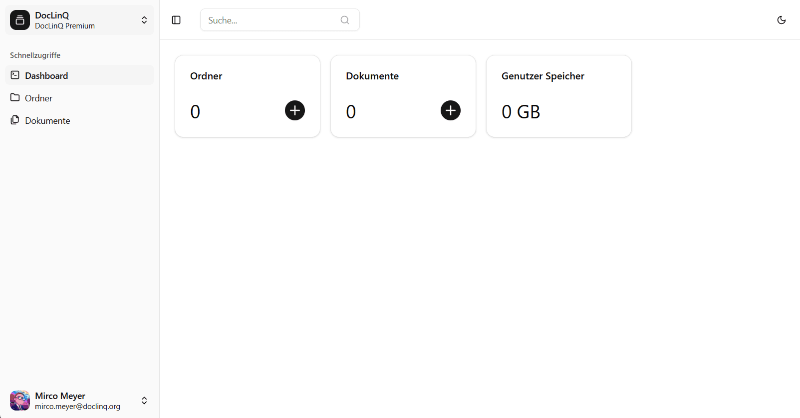 DocLinQ Dashboard Screenshot